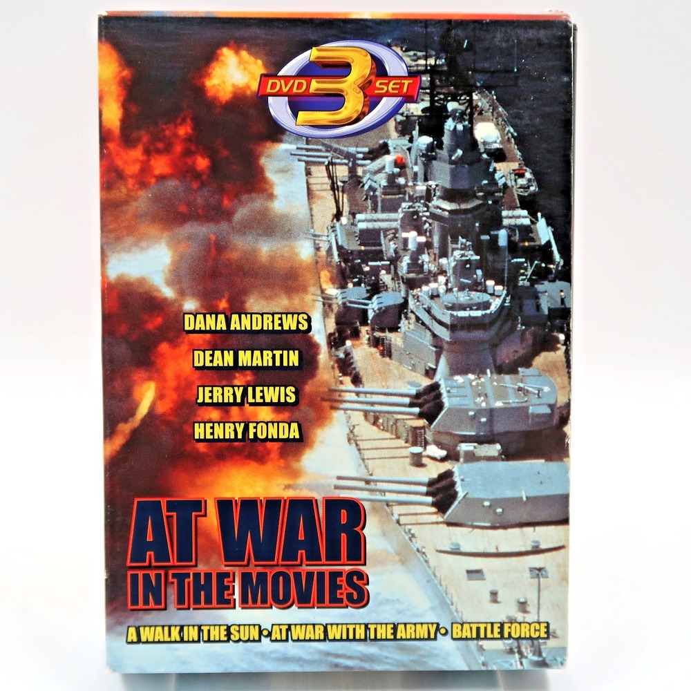 At War in the Movies DVD 3-Set Dana Andrews Dean Martin Jerry Lewis Henry Fonda